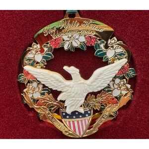 1998 White House Historical Association Christmas Ornament With Box & Papers
